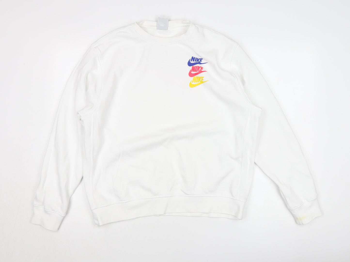 Nike Unisex White Pullover Sweatshirt M, Graphic