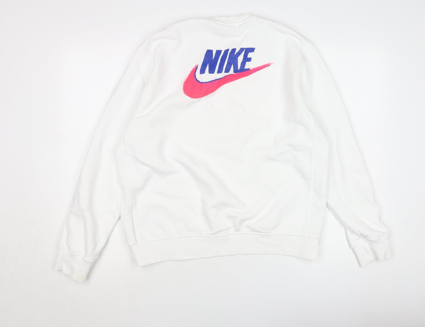 Nike Unisex White Pullover Sweatshirt M, Graphic