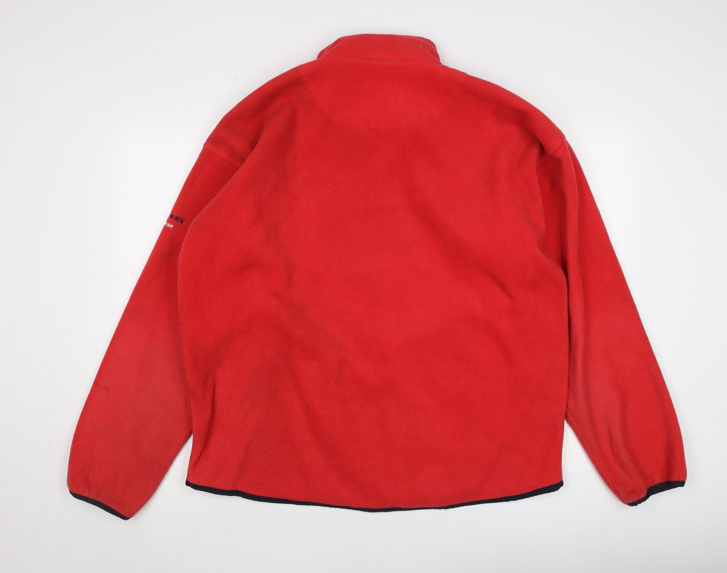 Fred Perry Men's Red XL Fleece Jacket - Casual Style