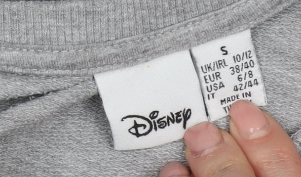 Womens UK S Regular Disney Grey Pullover Sweatshirt