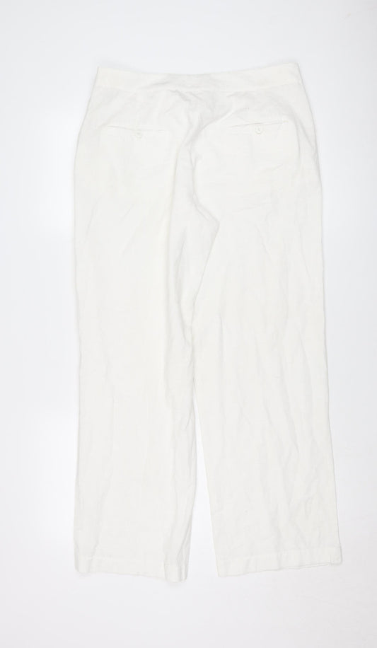 Nomads Women's White Cotton Trousers Size 12