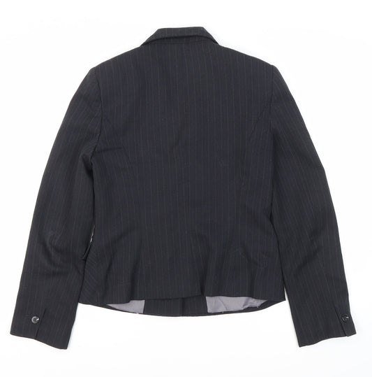 Debenhams Women's Black Pinstripe Suit Jacket Size 12