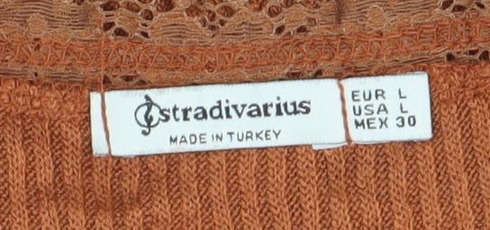 Stradivarius Women's Brown Camisole Tank Top Size 12