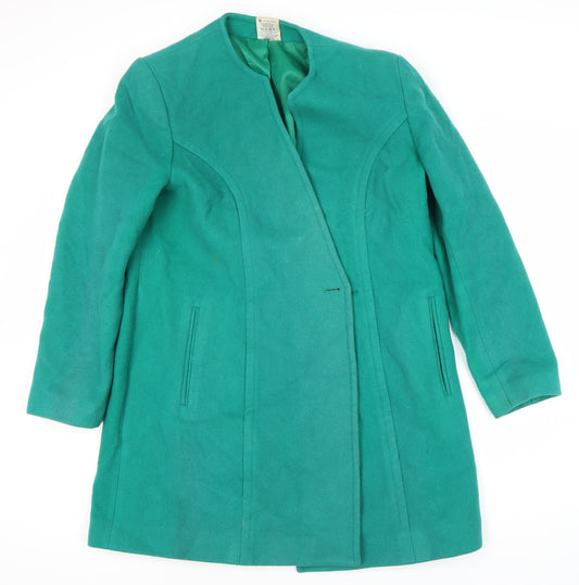 Womens UK Size 14 Alexon Green Wool Coat