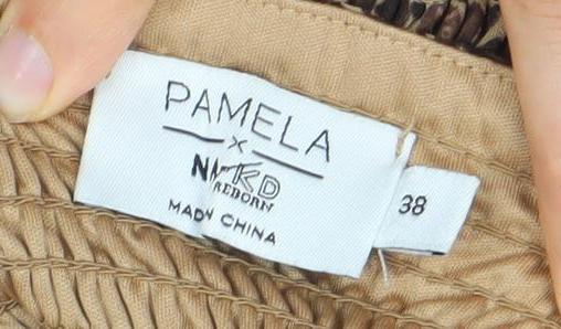 Pamela X Women's Brown Cropped Off Shoulder Top, Size 10