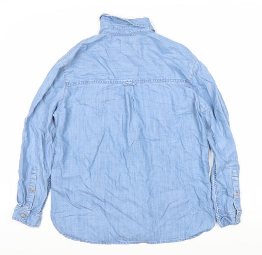 Fat Face Women's Blue Button-Up Shirt - Size S