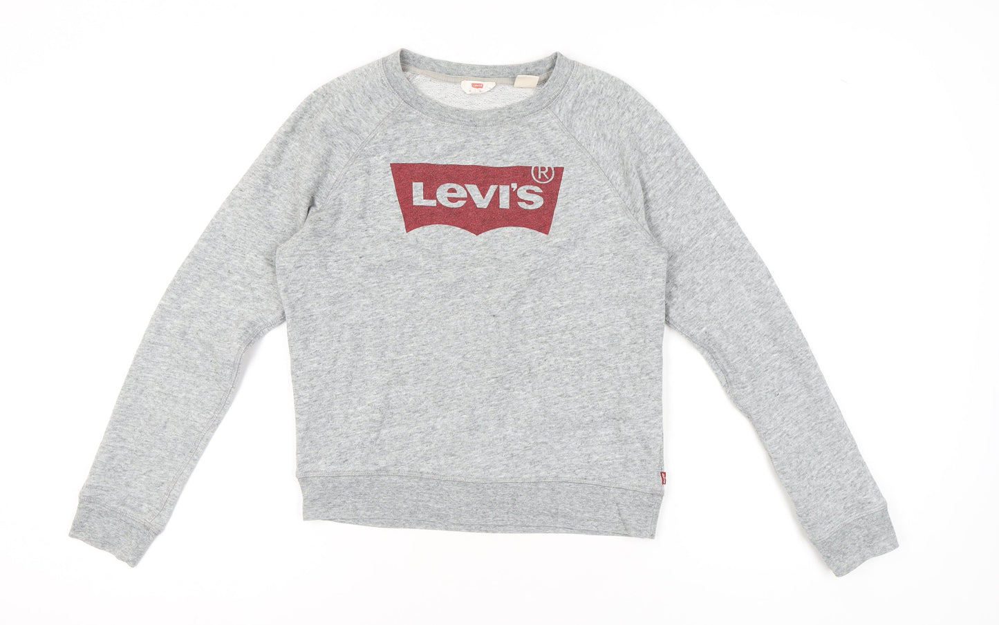Levi's Women's Grey Pullover Sweatshirt, Size S, Crew Neck
