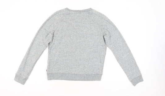 Levi's Women's Grey Pullover Sweatshirt, Size S, Crew Neck