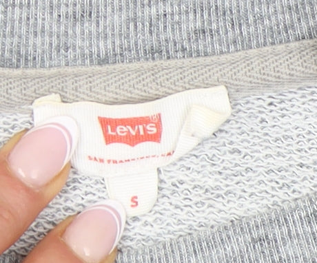 Levi's Women's Grey Pullover Sweatshirt, Size S, Crew Neck