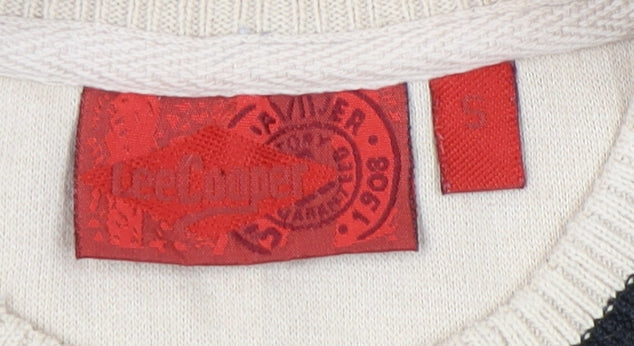 Lee Cooper Men's Beige Sweatshirt, Size S, Logo Accent