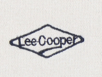 Lee Cooper Men's Beige Sweatshirt, Size S, Logo Accent