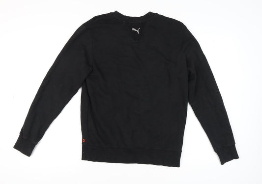 Puma Men's Black Graphic Pullover Sweatshirt M