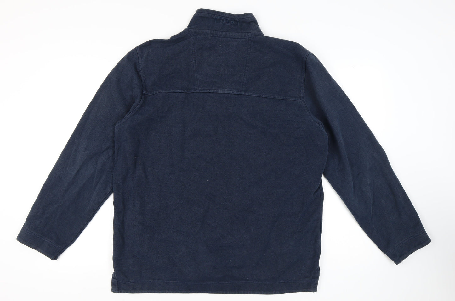 Crew Clothing Co Men's Blue 1/4 Zip Sweatshirt L