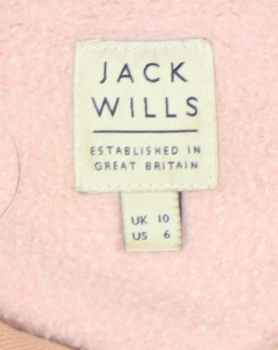 Jack Wills Women's Pink Logo Hoodie Size 10