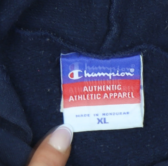 Champion Men’s XL Blue Pullover Hoodie with Graphic