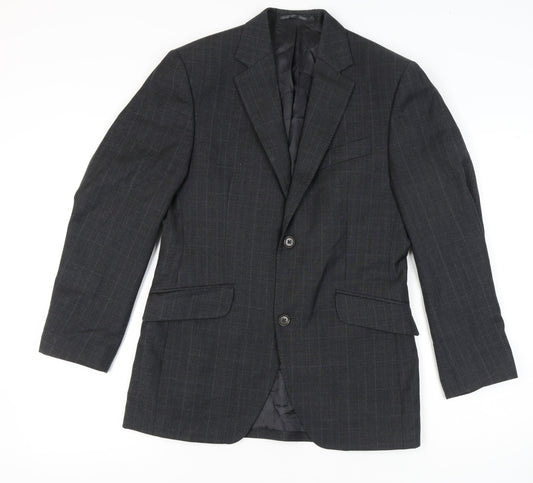 Mens 38 Chest Regular Austin Reed Grey Two-Button Suit Jacket