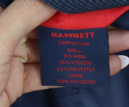 Hamnett Men's Blue Blazer, Size 40, Two-Button