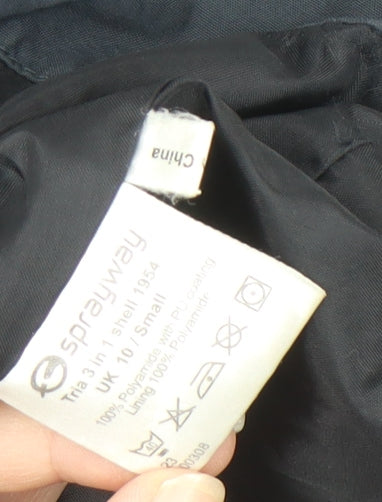 Sprayway Women's Black 3-in-1 Hooded Jacket Size 10