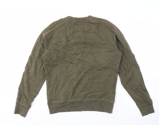 Calvin Klein Men's Green Pullover Sweatshirt - L