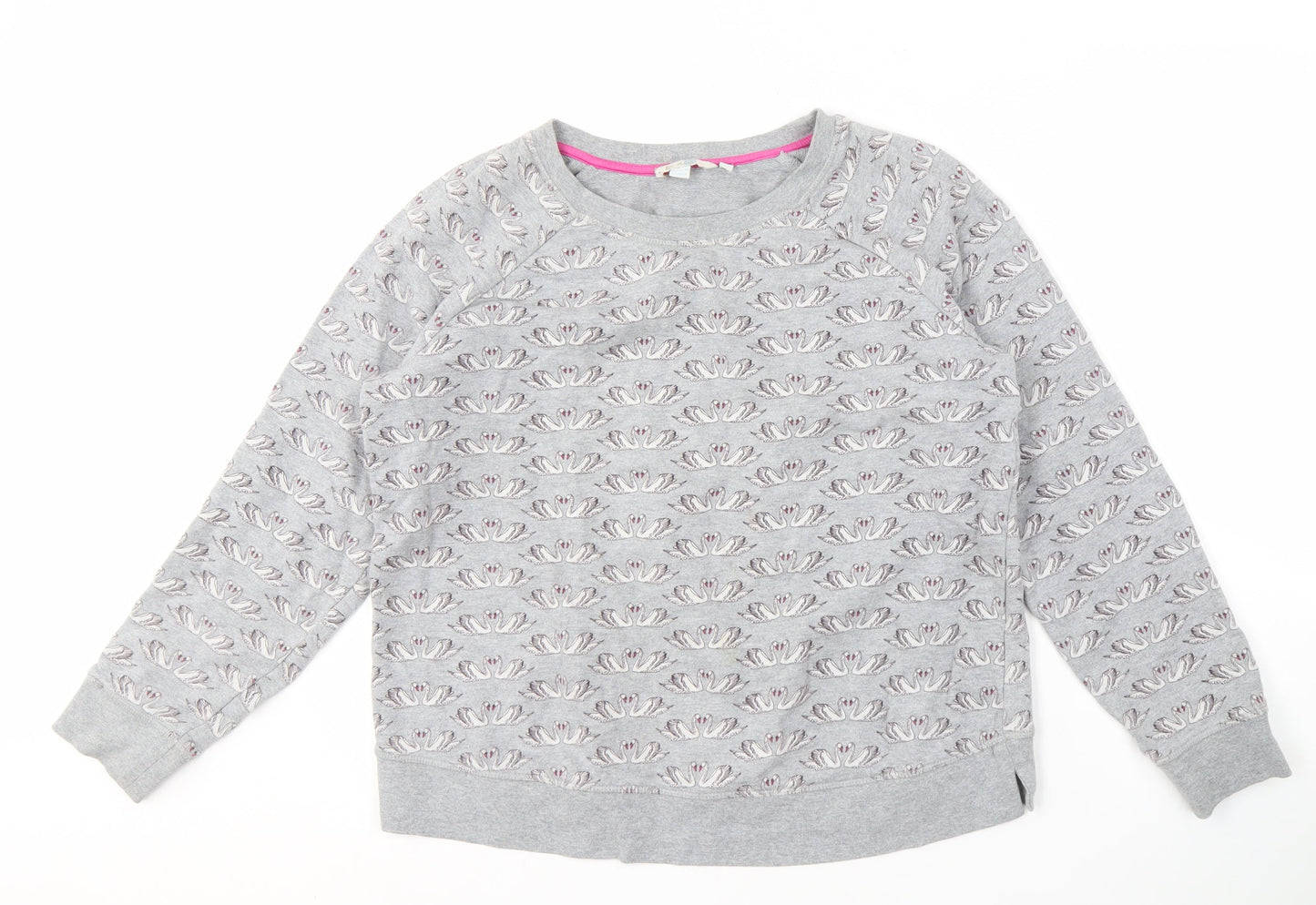 Boden Women's Grey Animal Print Pullover Sweatshirt M