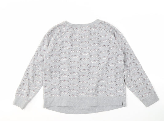 Boden Women's Grey Animal Print Pullover Sweatshirt M