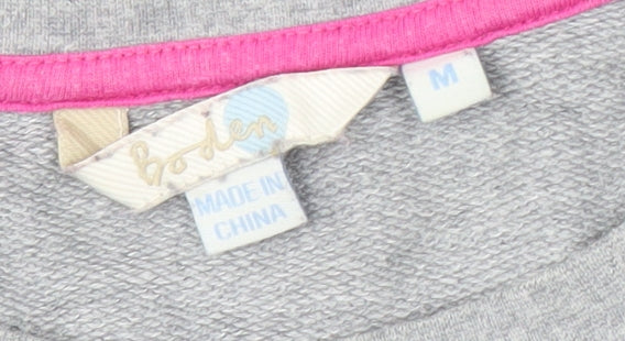 Boden Women's Grey Animal Print Pullover Sweatshirt M