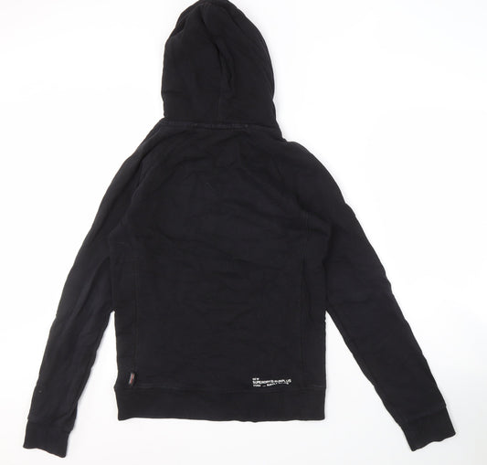 Superdry Men's Black Pullover Hoodie Size S with Logo