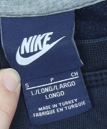 Nike Men's Blue Logo Sweatshirt L Crew Neck