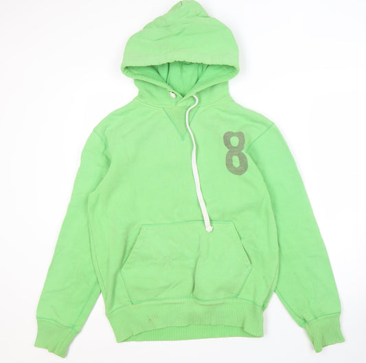 Jack Wills Men's Green Hoodie XS Logo Pullover