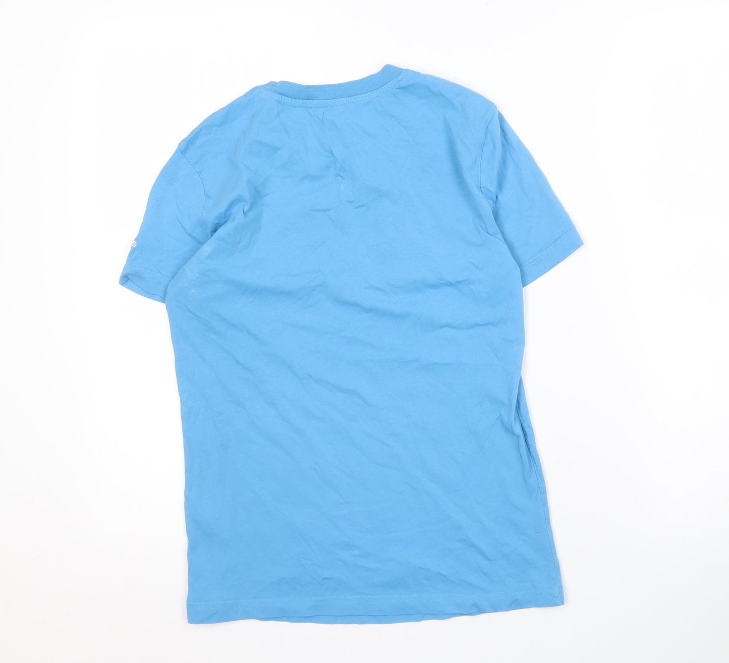 adidas Men's Blue Crew Neck Short Sleeve T-Shirt S