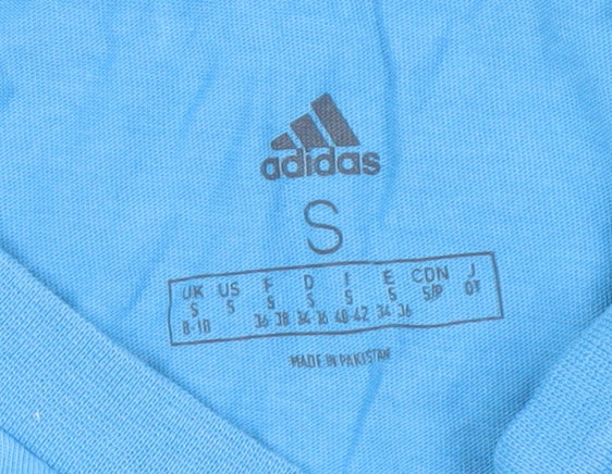adidas Men's Blue Crew Neck Short Sleeve T-Shirt S