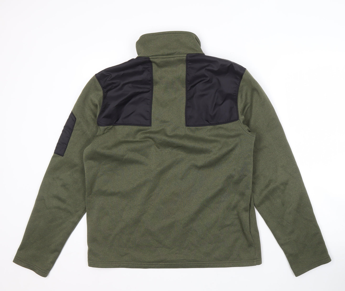 The North Face Men's Green 1/4 Zip Sweatshirt - Medium