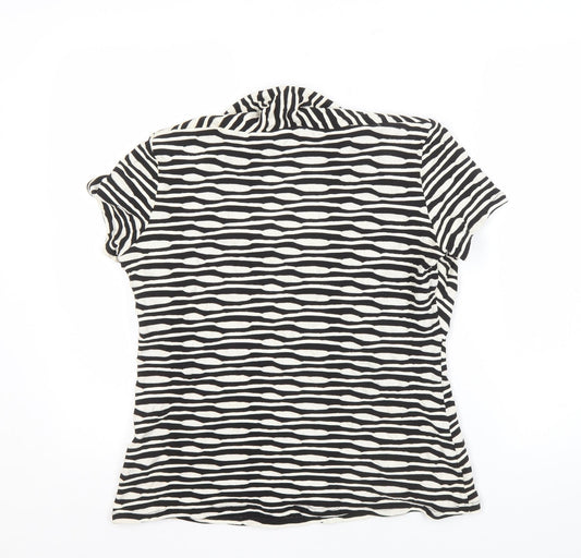 Alex & Co. Women's Black Animal Print Top L