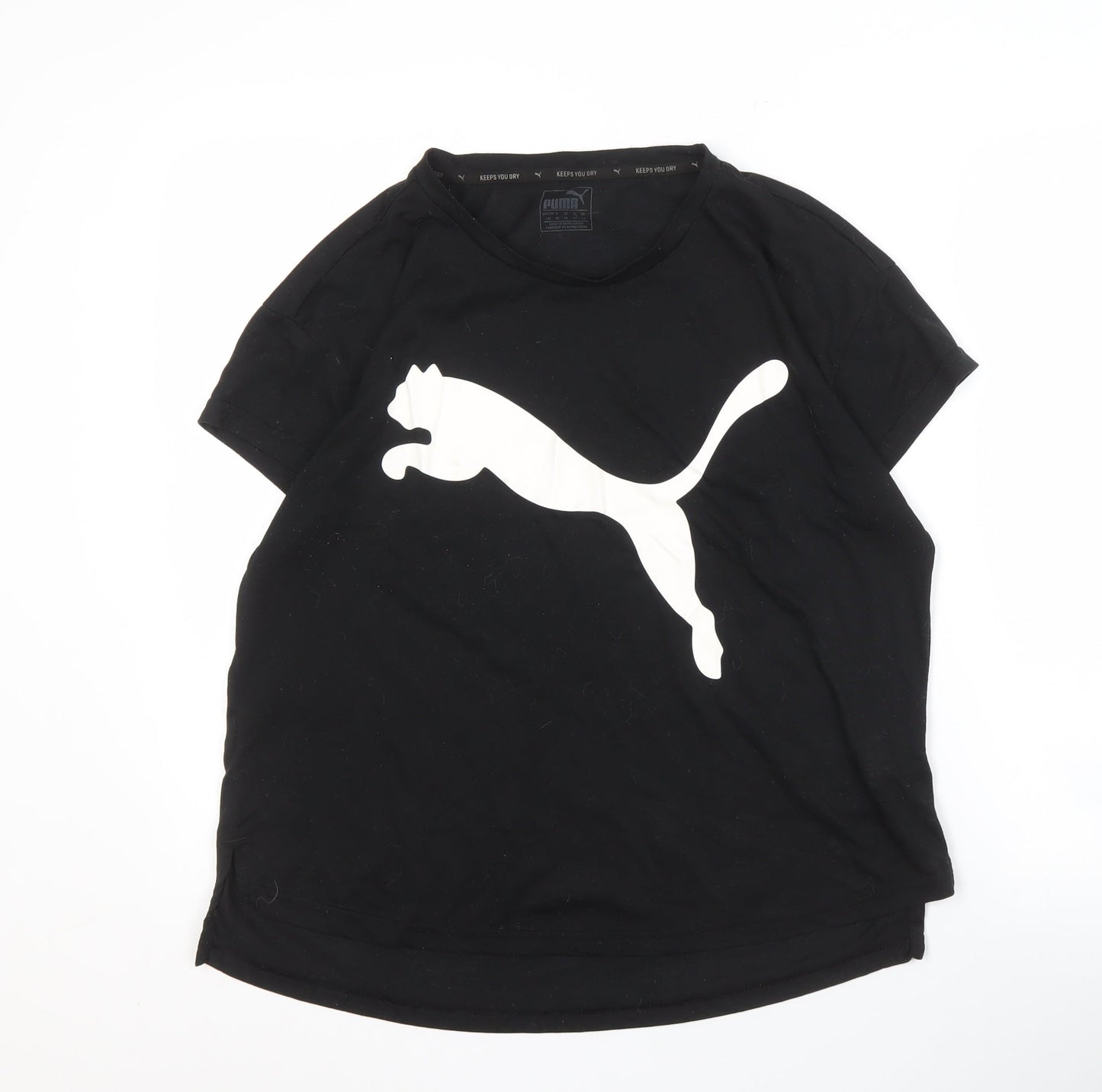 Puma Women's Black Basic T-Shirt, Size 14