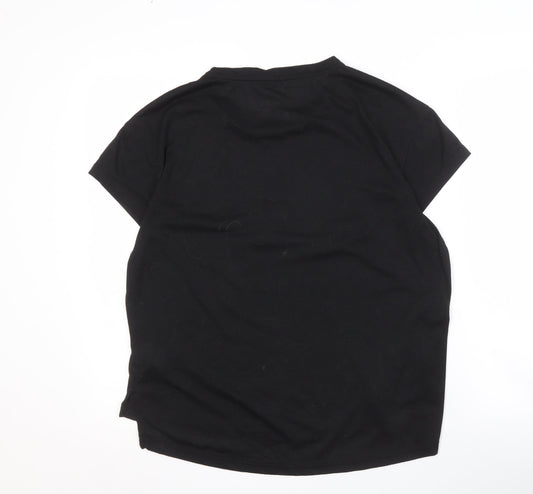 Puma Women's Black Basic T-Shirt, Size 14
