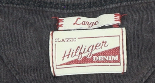 Hilfiger Denim Men's Black Classic T-Shirt, L