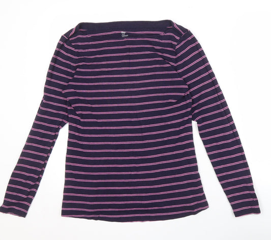 Gap Women’s L Multicoloured Striped Long Sleeve T-Shirt