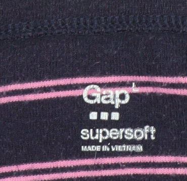 Gap Women’s L Multicoloured Striped Long Sleeve T-Shirt