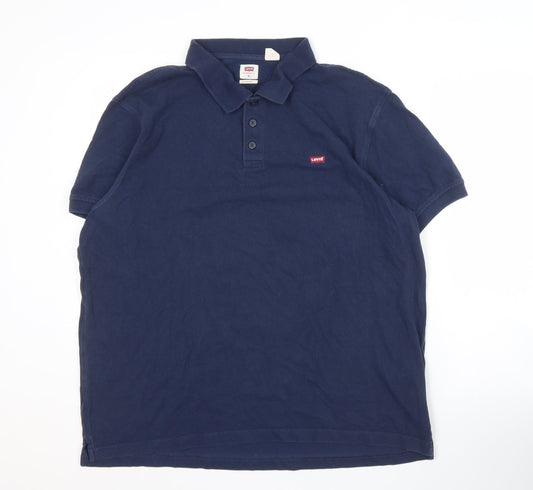 Levi's Men's Blue XL Polo Shirt, Short Sleeve, Casual
