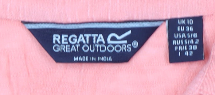 Regatta Women's Pink Collared Top Size 10, Casual Style
