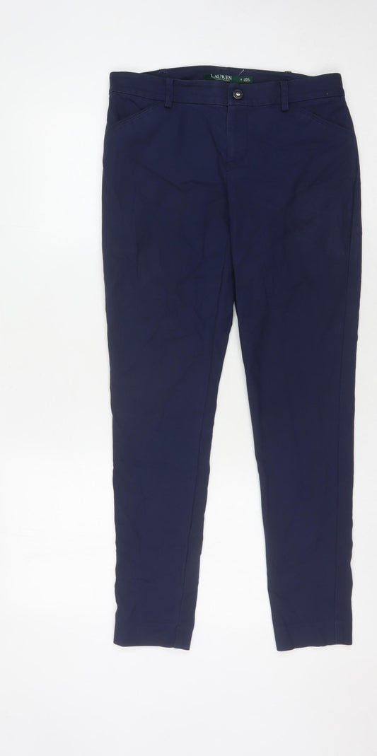 Ralph Lauren Women's Blue Chino Trousers, Size 4