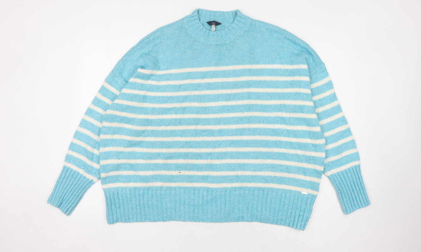 Joules Women's Blue Striped Pullover 18