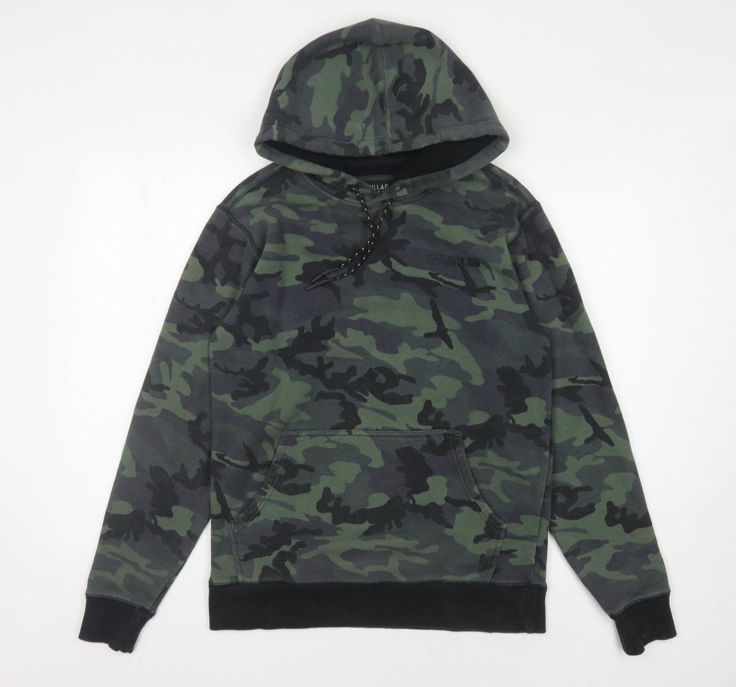 Billabong Men's Green Camouflage Pullover Hoodie S