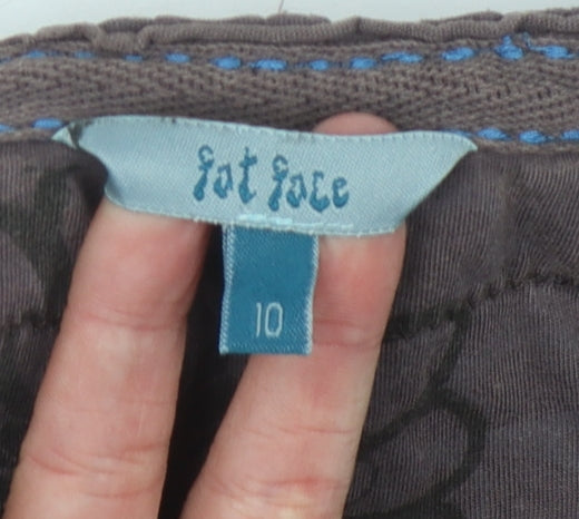 Fat Face Women's Brown A-Line Sleeveless Dress Size 10