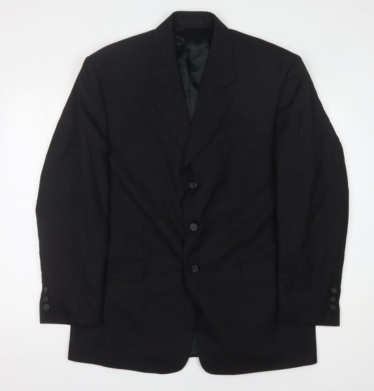 Daniel James Men's Black Regular Fit Suit Jacket 40R