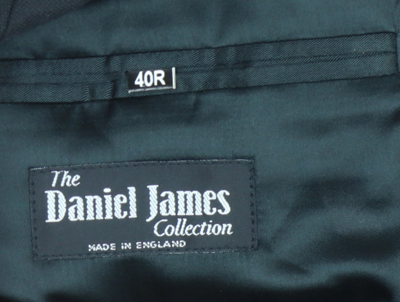 Daniel James Men's Black Regular Fit Suit Jacket 40R