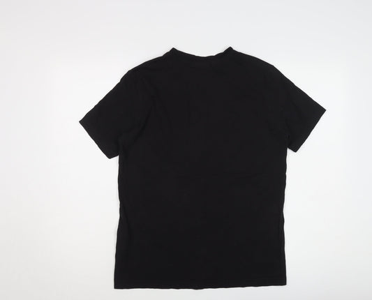Champion Men's Black Graphic T-Shirt Medium