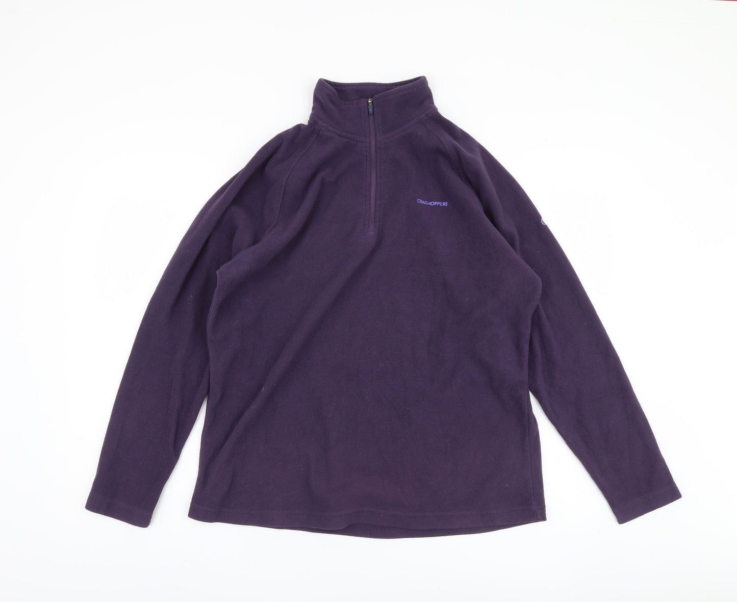 Craghoppers Unisex Purple Pullover Fleece Sweatshirt Size 8