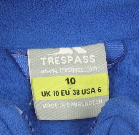 Trespass Women's Blue Fleece Jacket Size 10
