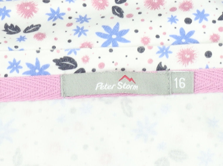 Peter Storm Women's Floral T-Shirt, Size 16, Multicoloured, Cotton